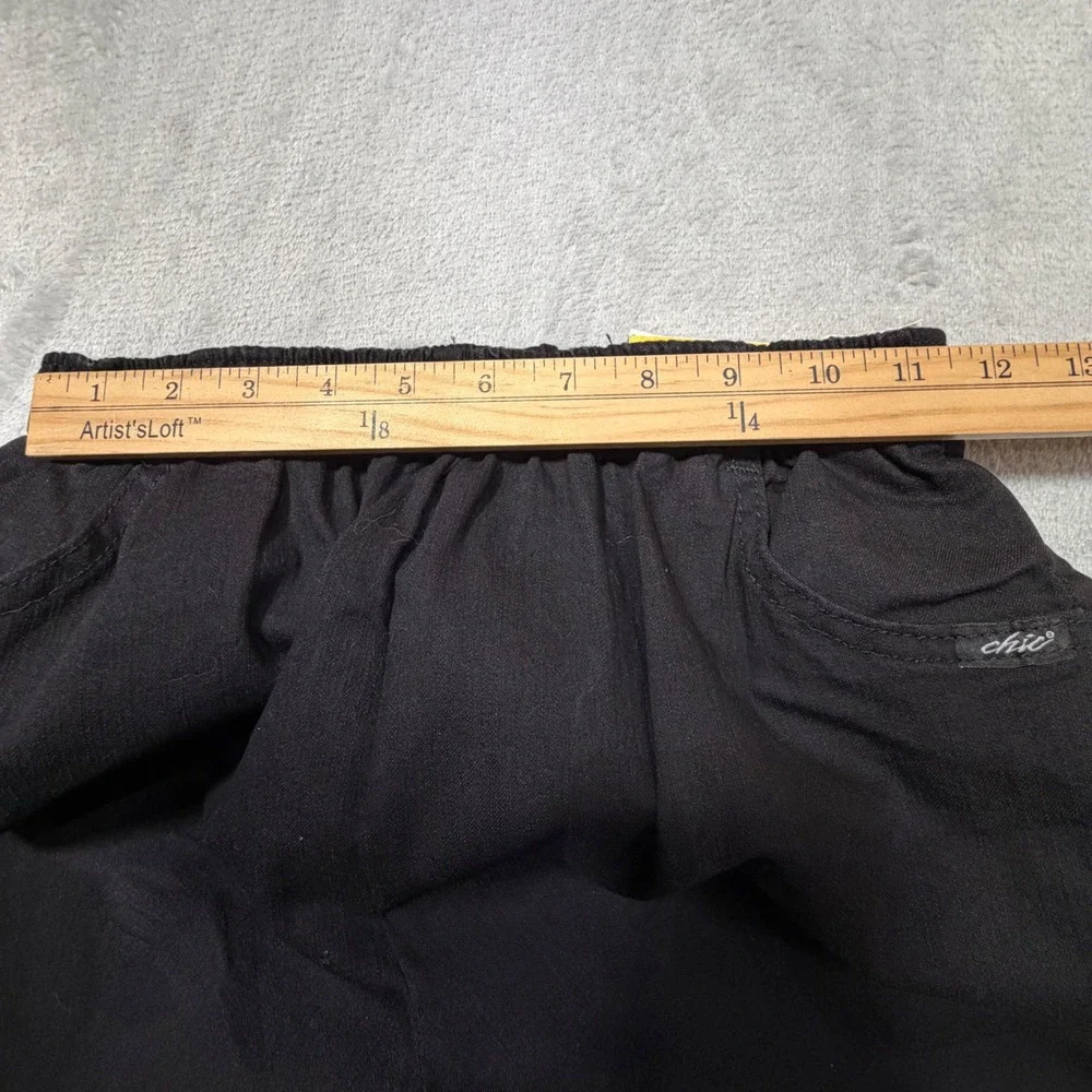 Vintage Chic Black‎ Comfort Legging Pants Size 10P Cotton Blend 90s High Waist